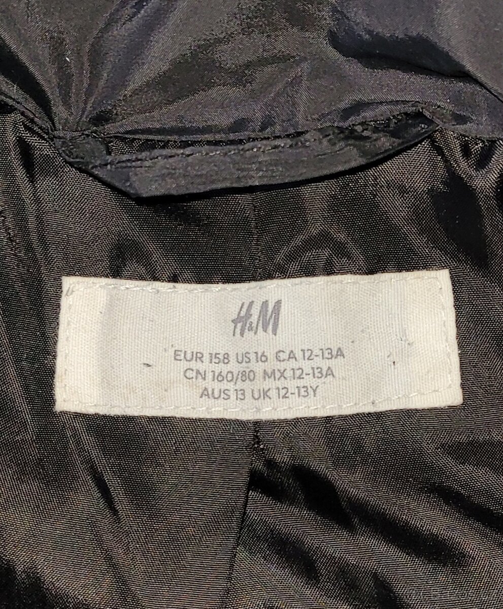 Zimní bunda H&M vel. 158 - 5
