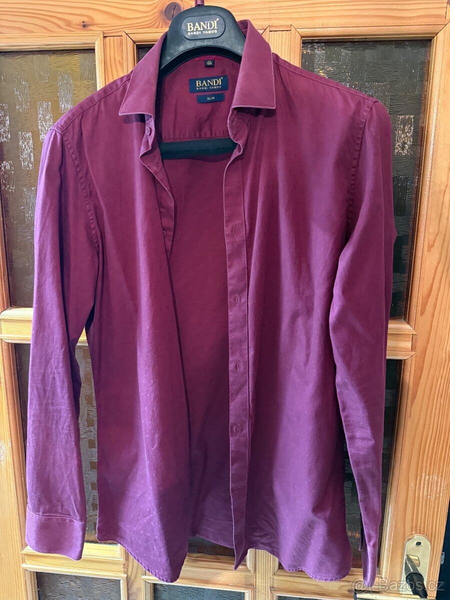 Pánský oblek BANDI 50/188 + košile 41/188 – výborný stav - 5