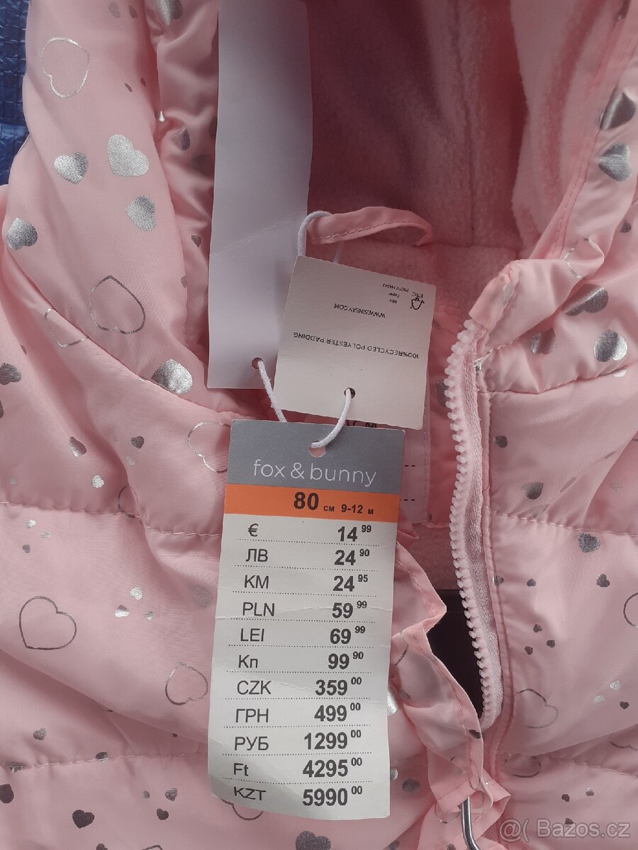 Dětské zimní bundy vel 56- 102 vše nové - 5