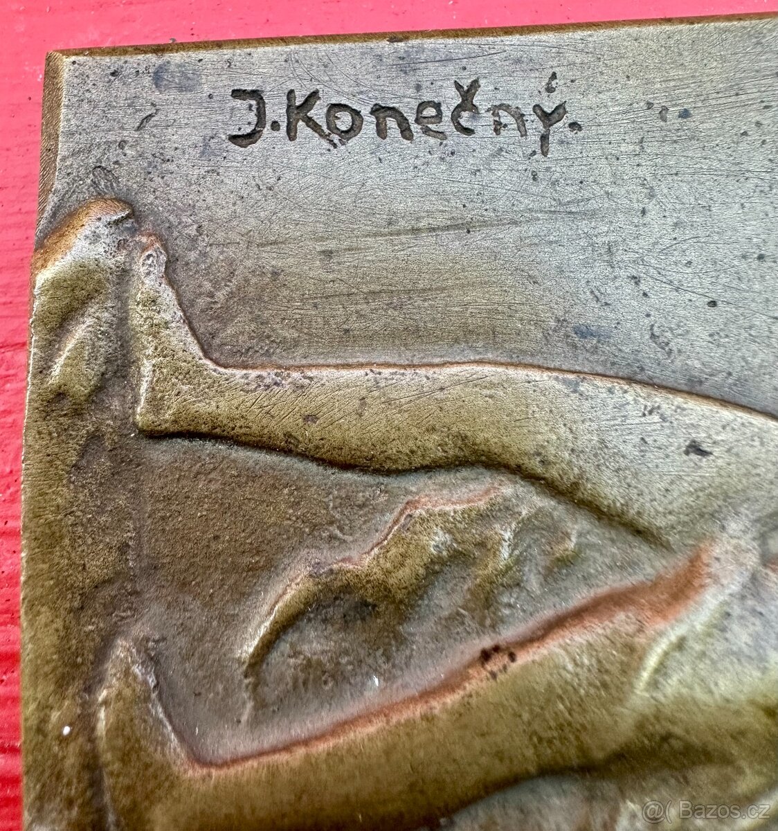 Stará plaketa bronz ORIGINAL J. Konečný PRO FAJNŠMEKRA - 5