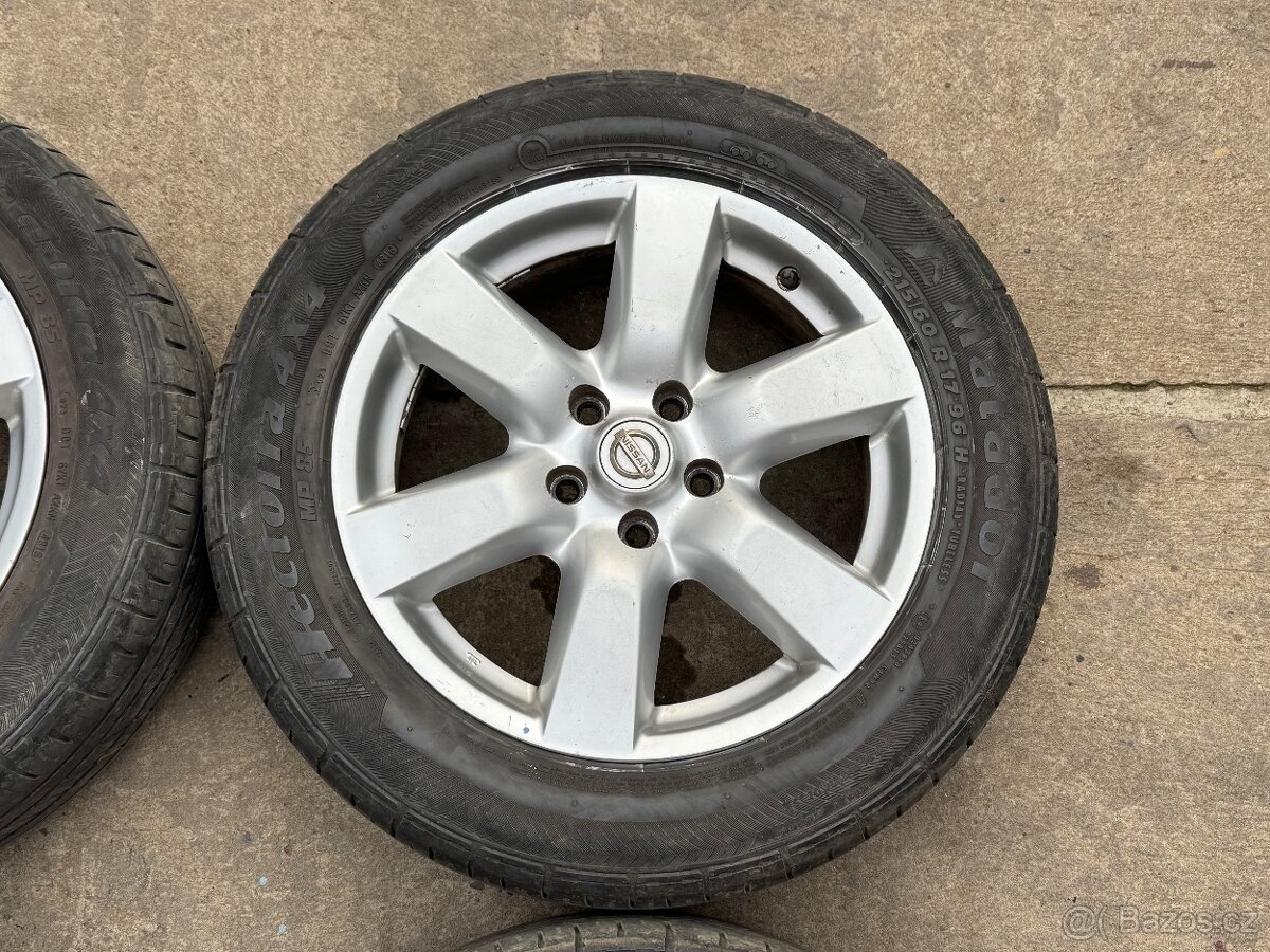 Origo Alu disky Nissan 17” 5x114.3 s pneu 215/60 R17 - 5