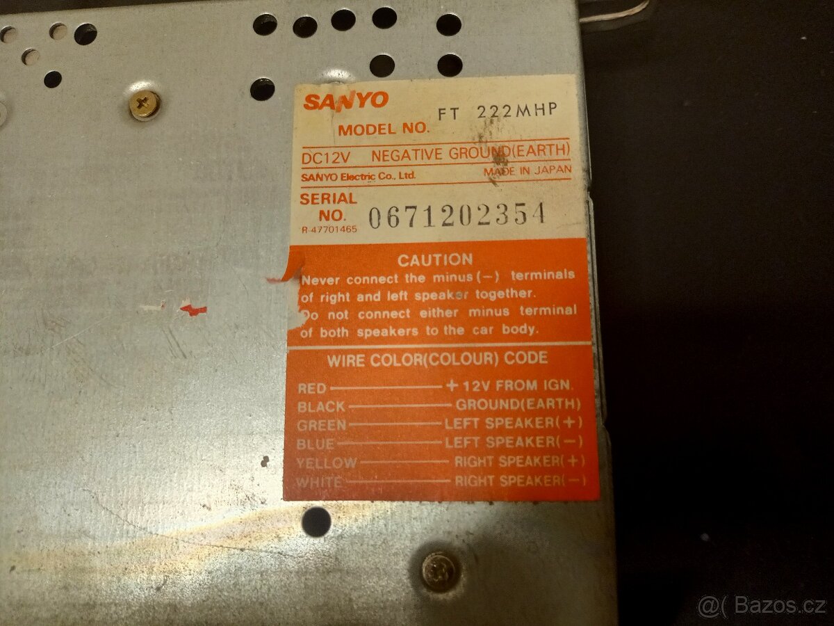 Autorádio Sanyo FT222 retro - 5