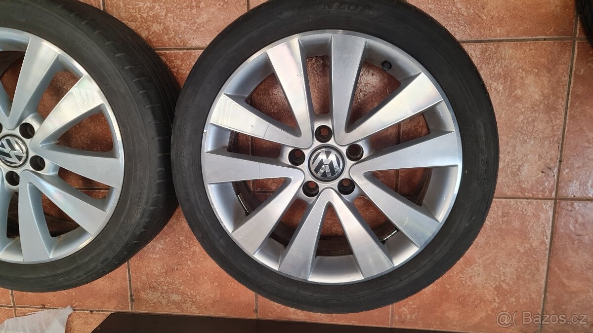 Alu kola Vw 17 5x112 disky R17 Volkswagen originál elektrony - 5