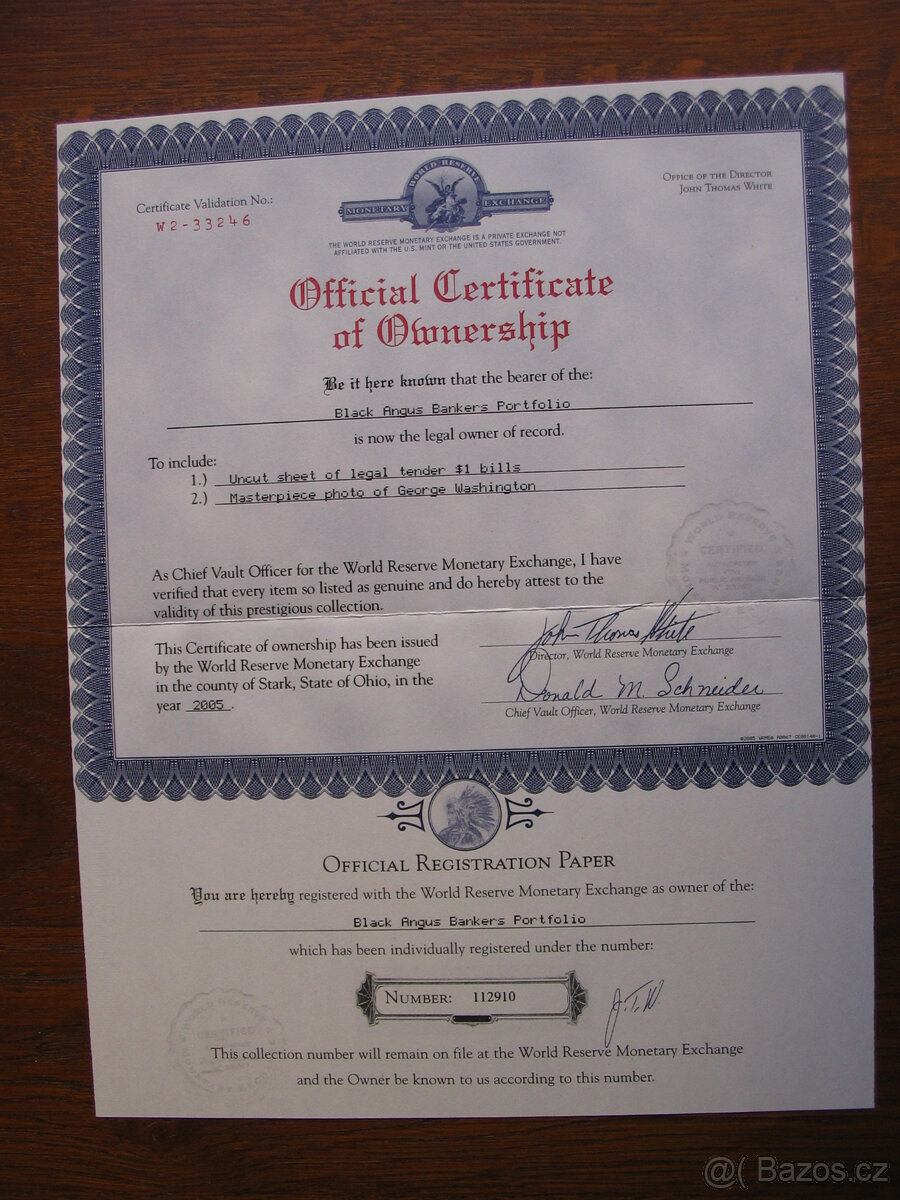 4x 1$ US dollar nerozříznuté bankovky 1$ US dolar. - 5