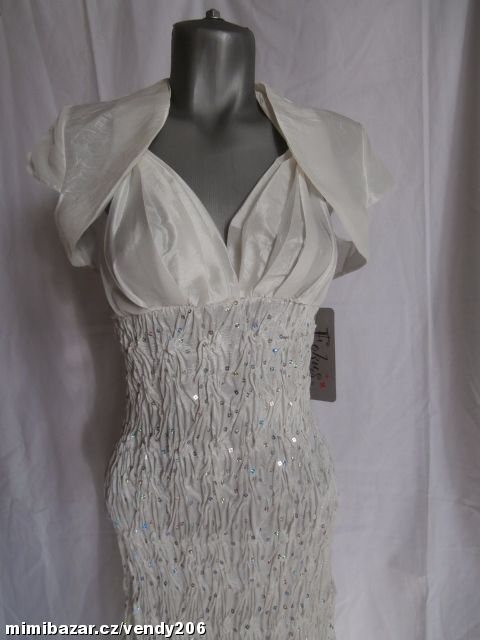 prodám taftové šaty s bolérkem v 6 barvách vel 38,40,nové - 5