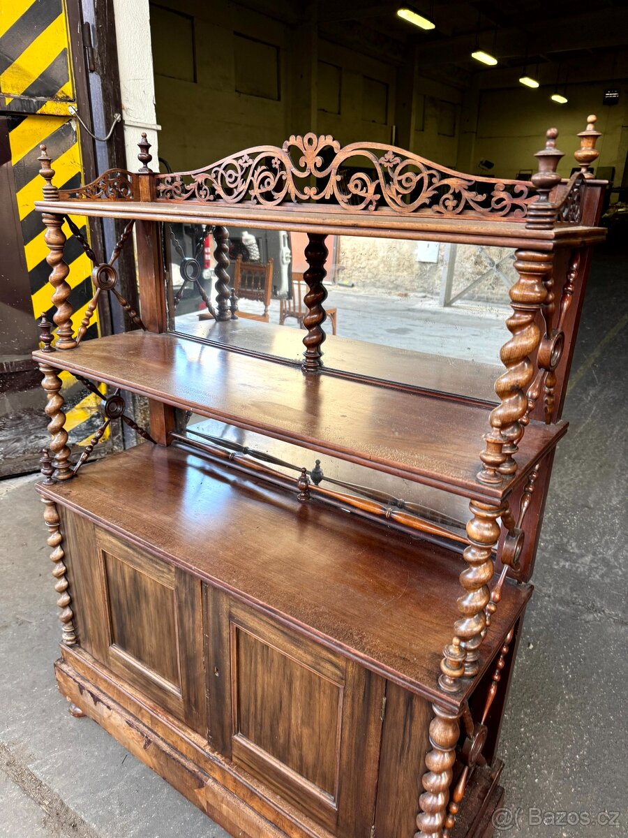 Starožitná komoda s policí (132024) - 5