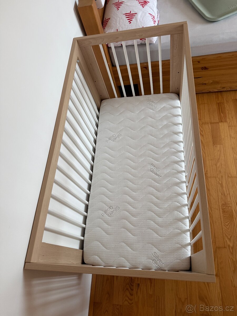 KLUPS Postýlka dětská Sofie 120x60 cm buk + matrac - 5