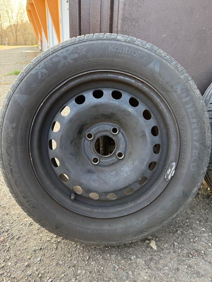 Disky+pneu 4x100, 165/70 R14 - 5