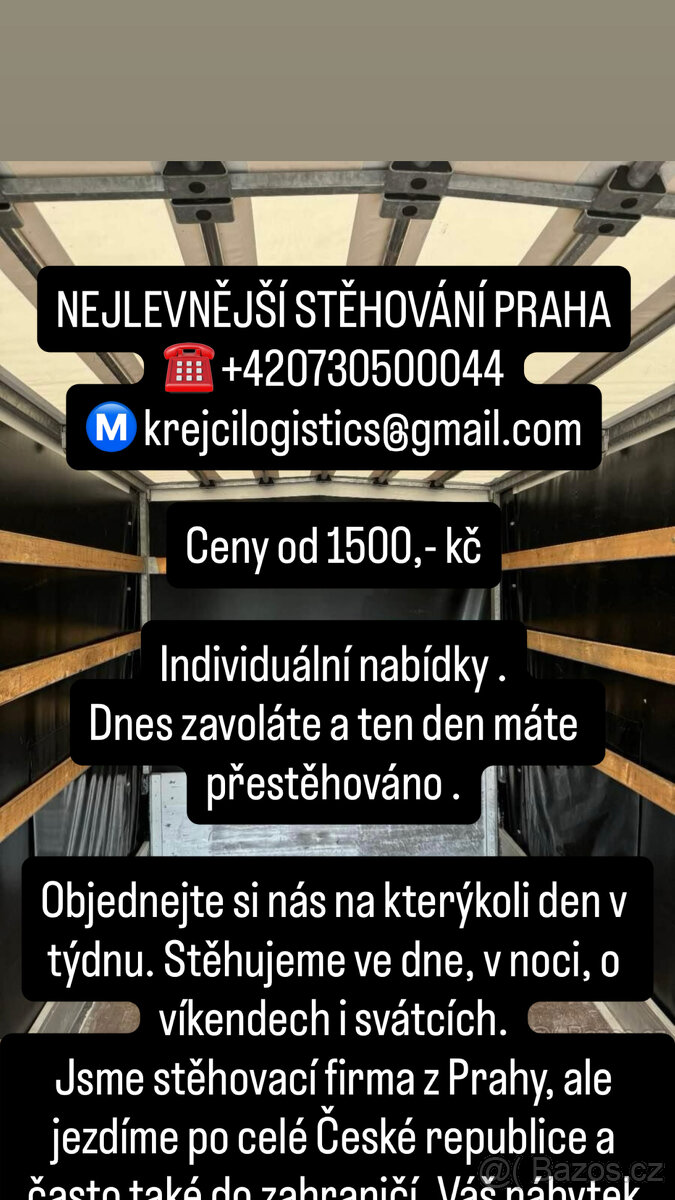 NEJLEVNĚJŠÍ STĚHOVÁNÍ PO CELÉ ČR - 5