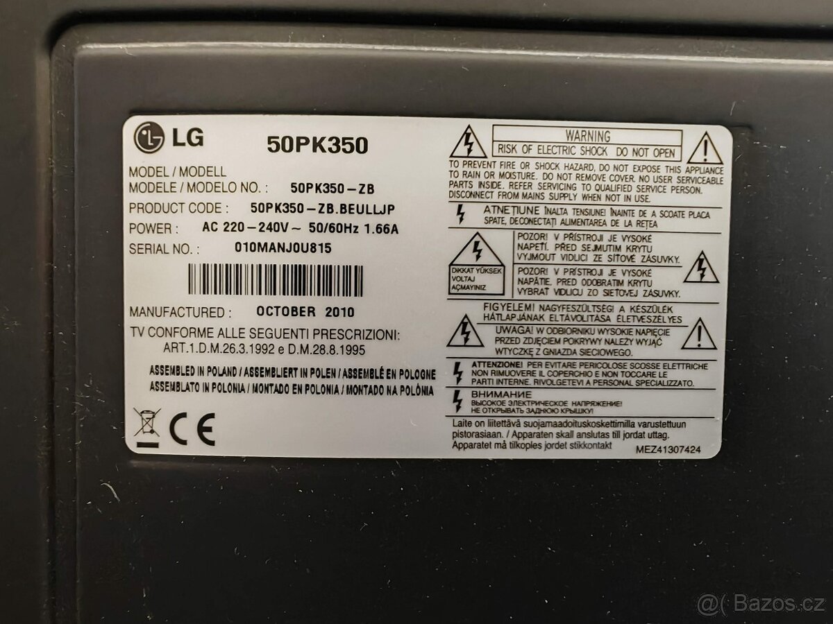 50" LG 50PK350 Plazma TV - 5