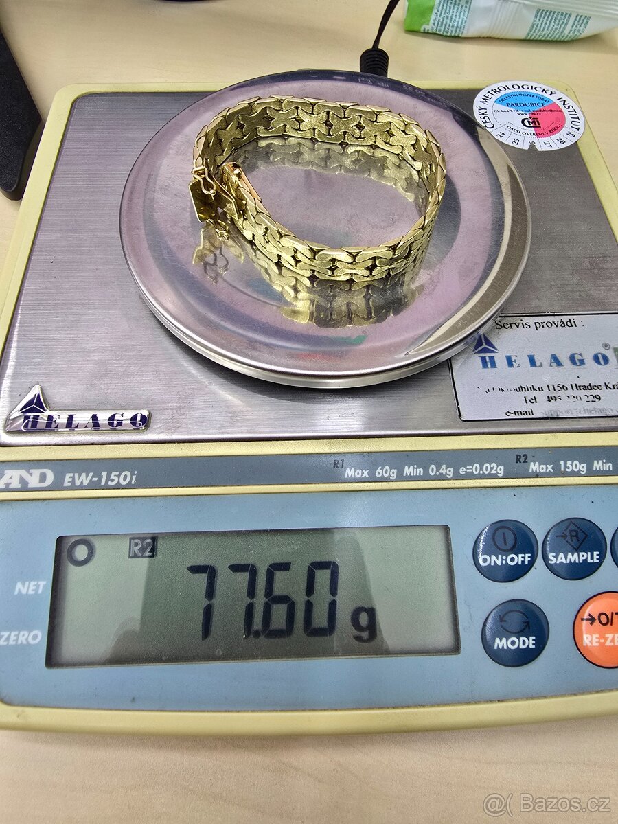 Prodám krásný náramek ze 14k zlata , 585/1000 - 5