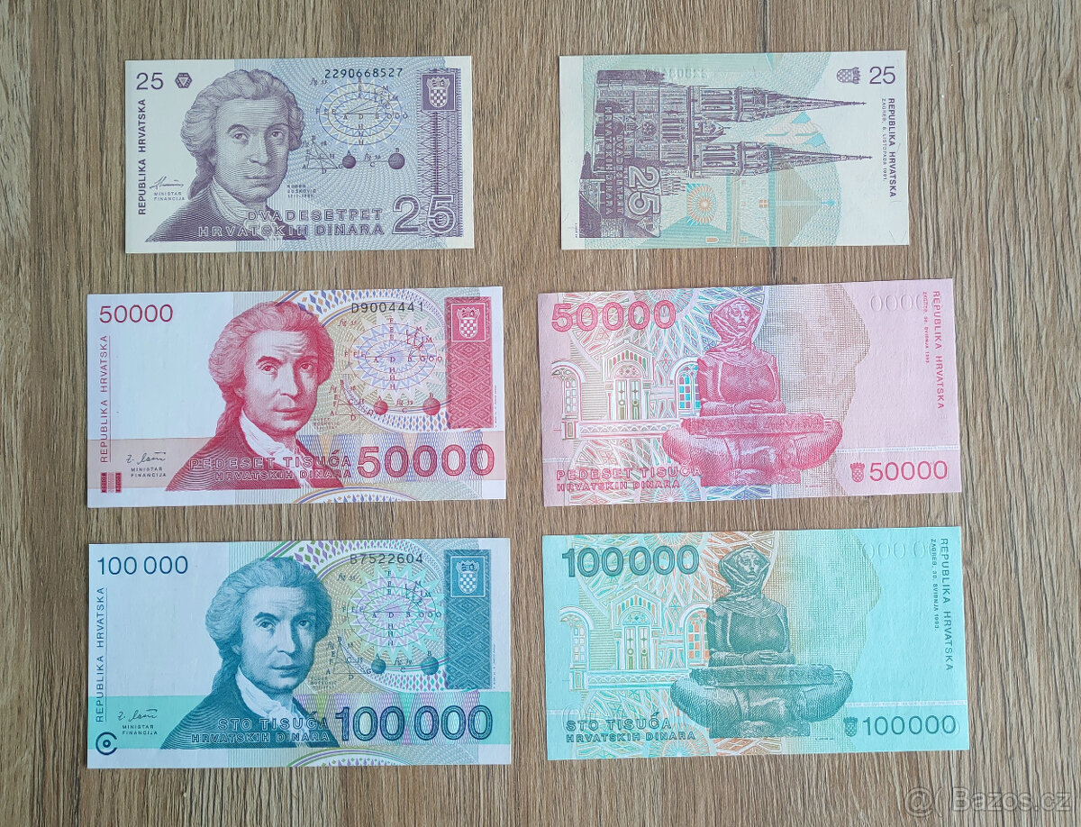 3 bankovky z Chorvatska - 5