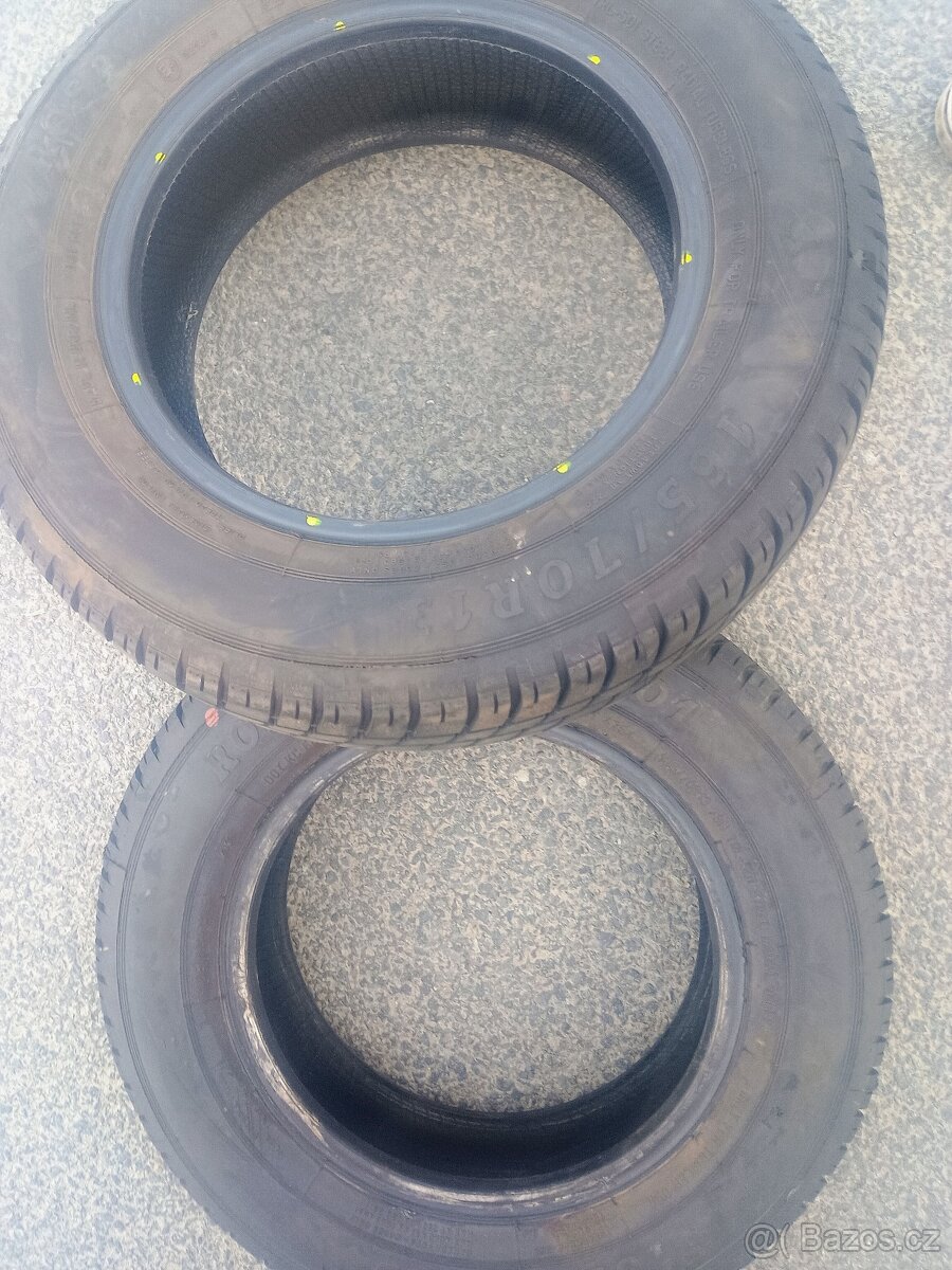 165/70-13 letní pneu 2kusy - 5