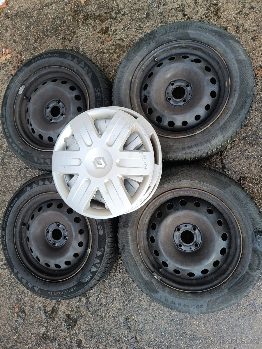 Renault Captur - disky 6,5x16 et40 + zimní 205/60/16 - 5