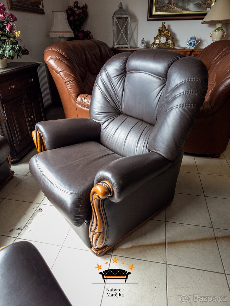 Italská sedací souprava 3+1+1 - 5