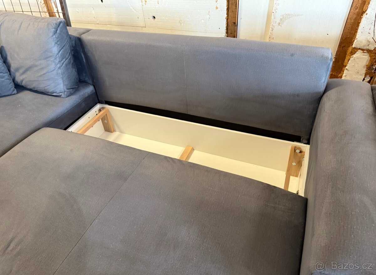 Rohová rozkládací sedačka s úl. pr. NOVÁ 2. jakost - 5