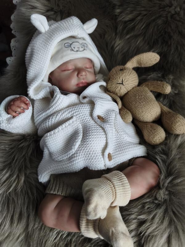 Pletený kabátek s oušky - 5