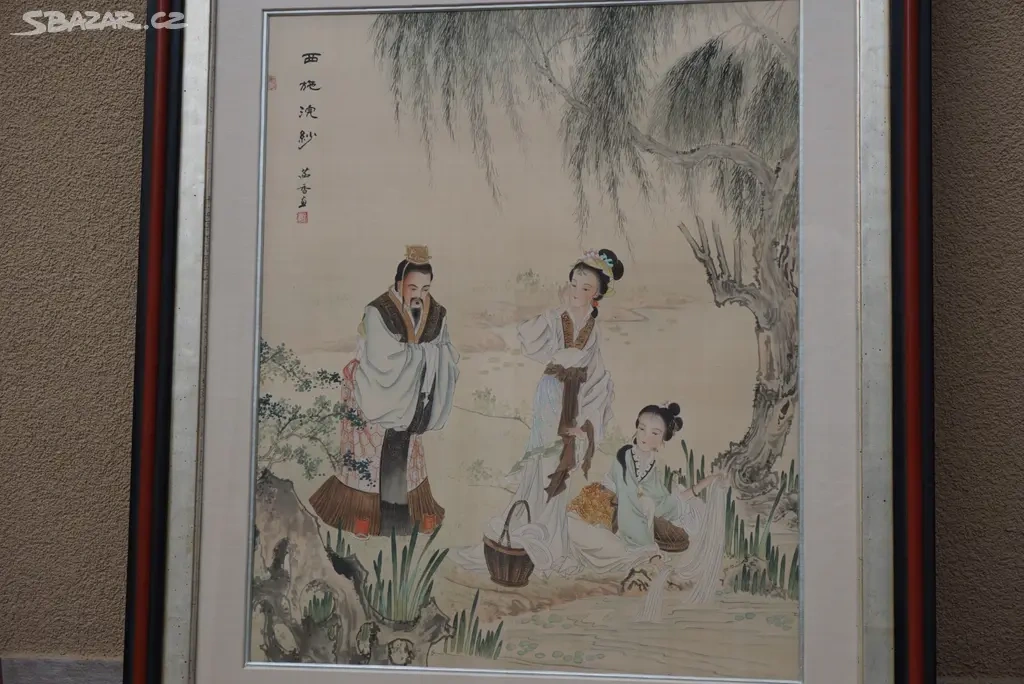 Krásný veliký starožitný malovaný obraz originál - 5