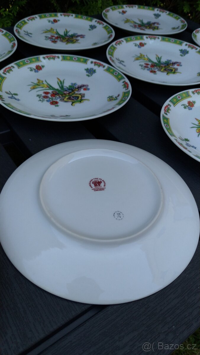 Dezertní retro talíře folklor EPIAG D.F. Carlsbad - 5
