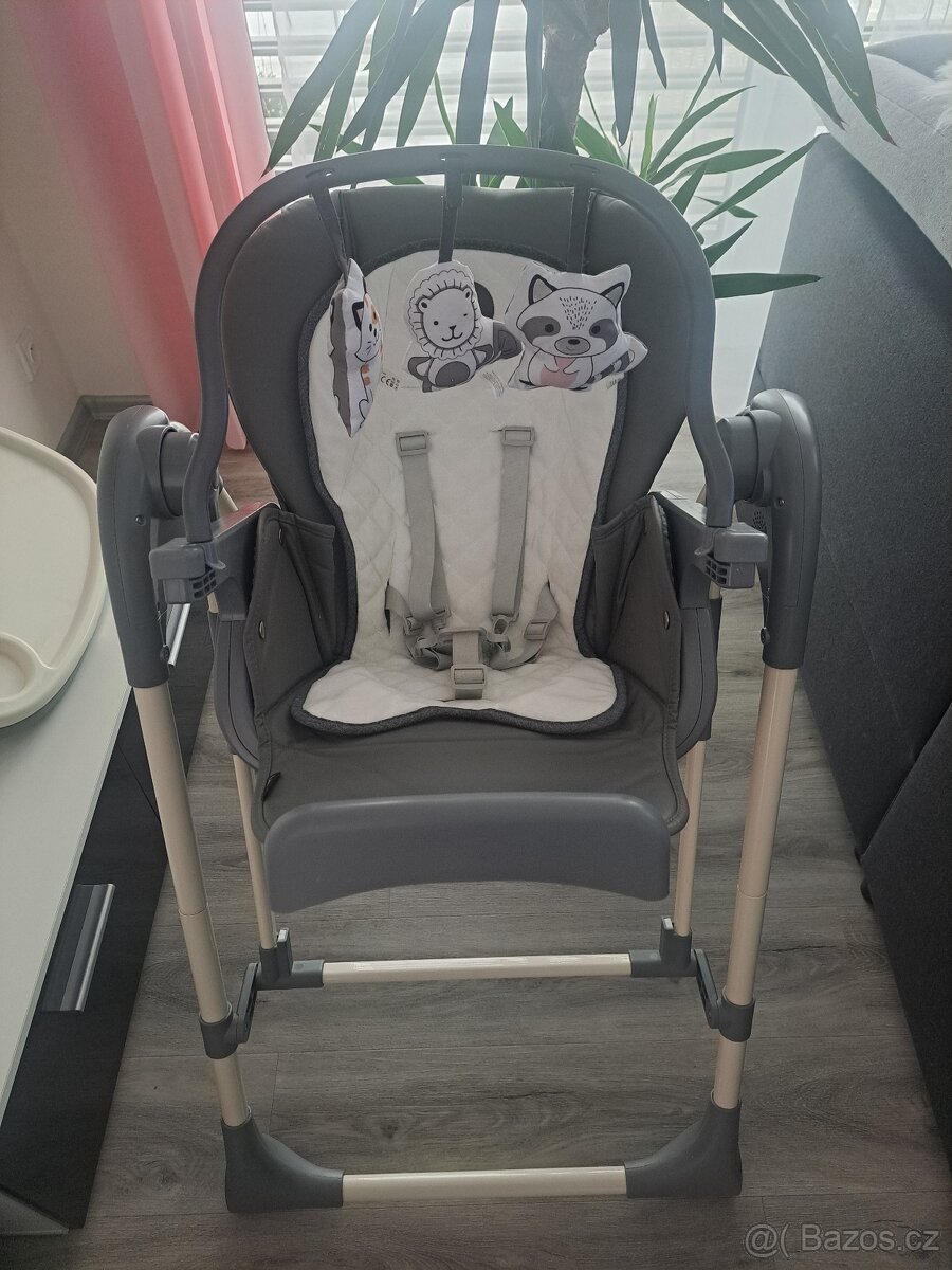 Multifunkční jídelní židle 2v1 s houpačkou - 5