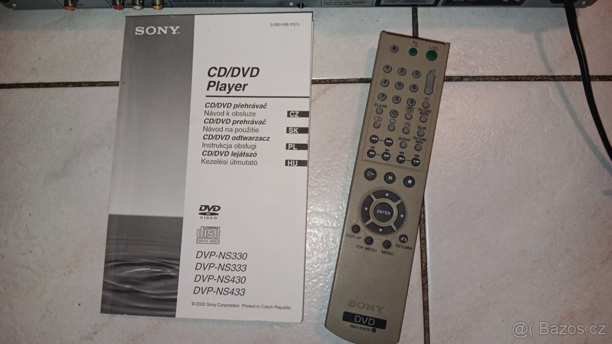 SONY DVP-NS330 DV přehrávač+dálkové+český návod - 5