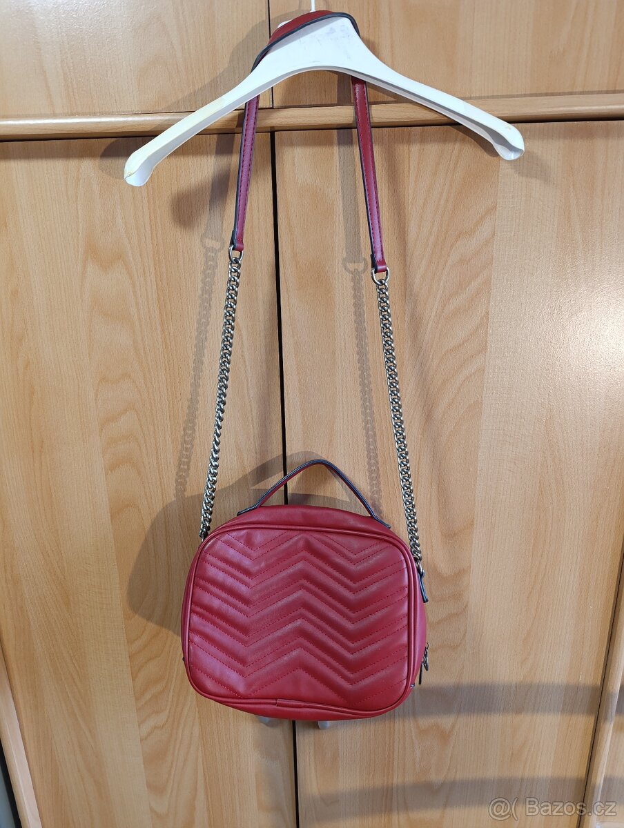 Červená crossbody kabelka - 5