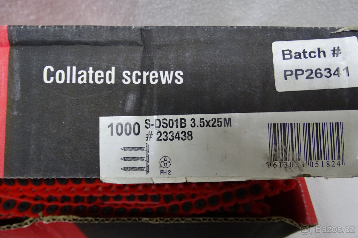 Páskované šrouby Hilti do sádrokartonu 2 rozměry - 5