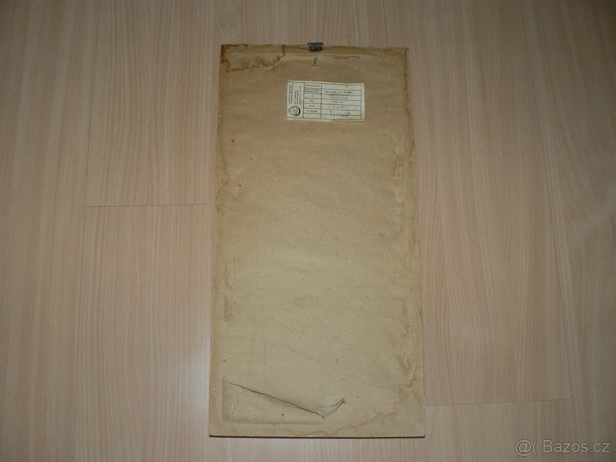 Obraz vykládaný ze slámy - retro-tulipány-intarzie - 5