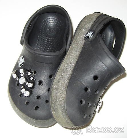Crocbling Crocs with Jibbitz Charms - BLACK - C8/9 - vel.26 - 5
