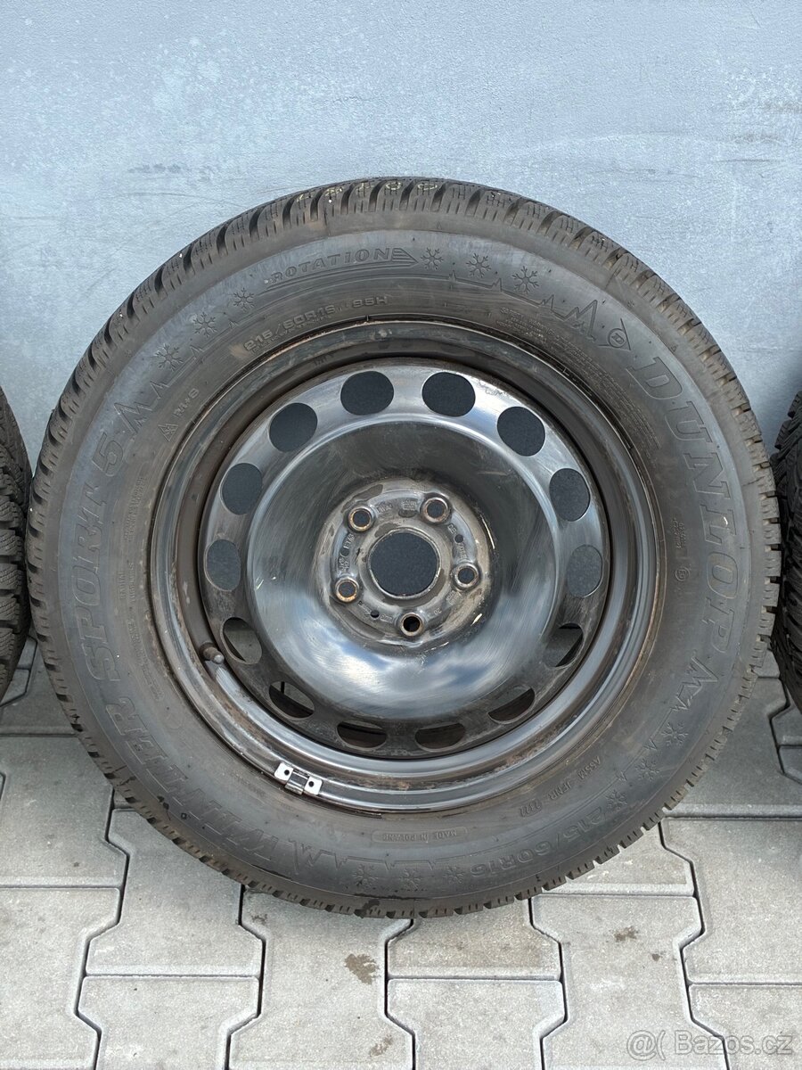 215/60 R16 5x112 |Originální sada plechových disků - 5