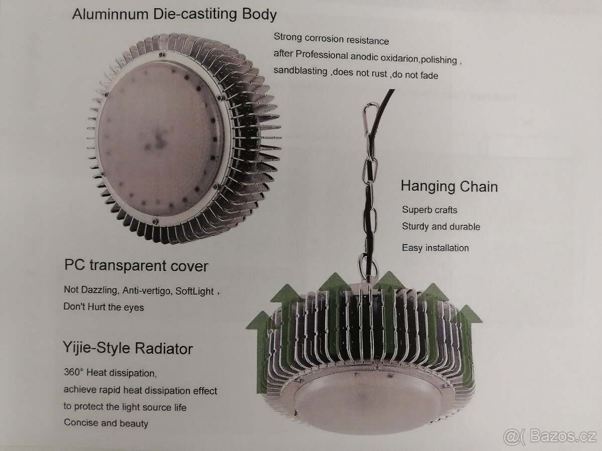 Průmyslová LED světla HIGH BAY(lampa,reflektor). - 5