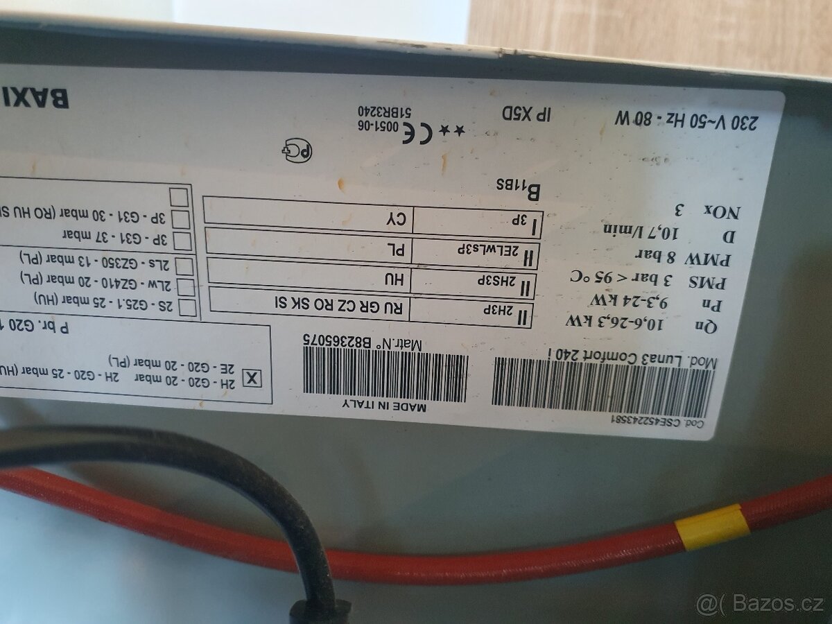 Prodám průtokový kotel Baxi - 5