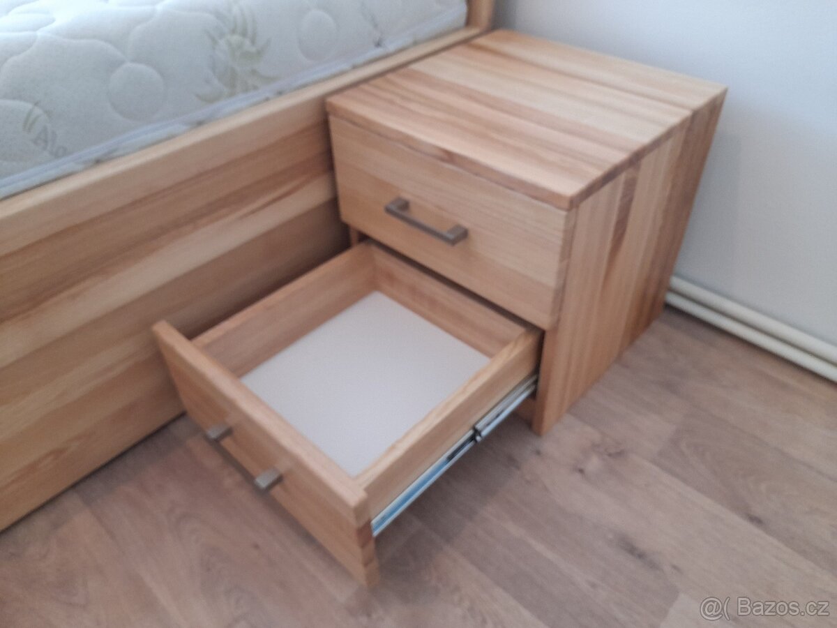 nová jasanová masivní postel, nosnost 700kg, odvezu,smontuji - 5