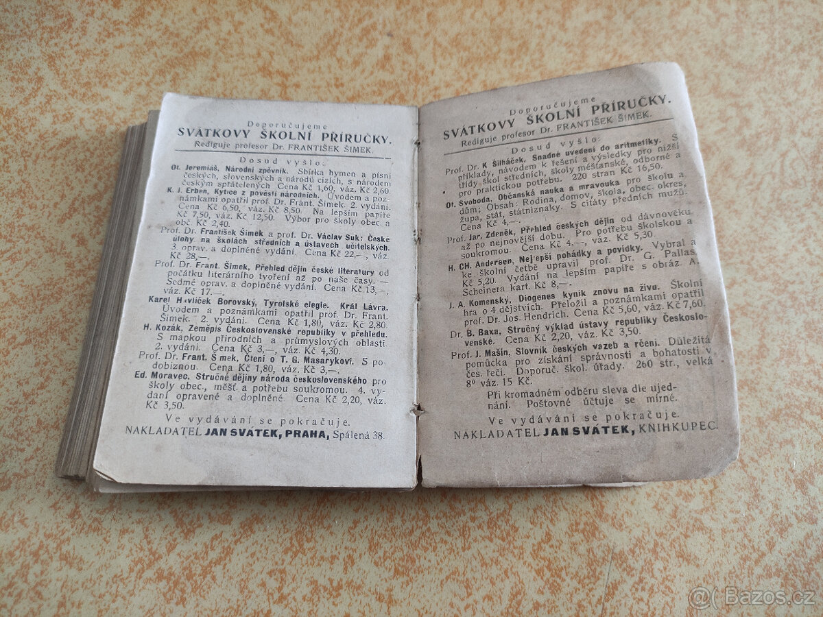 Česko - německý a německo-český kapesní slovník z roku 1923 - 5