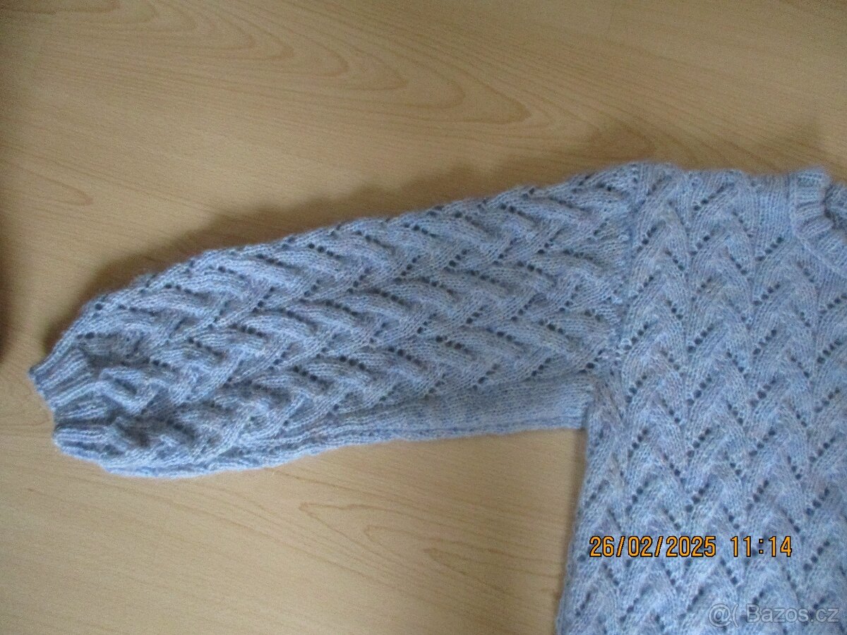 Nový ručně pletený dámský svetr - 5