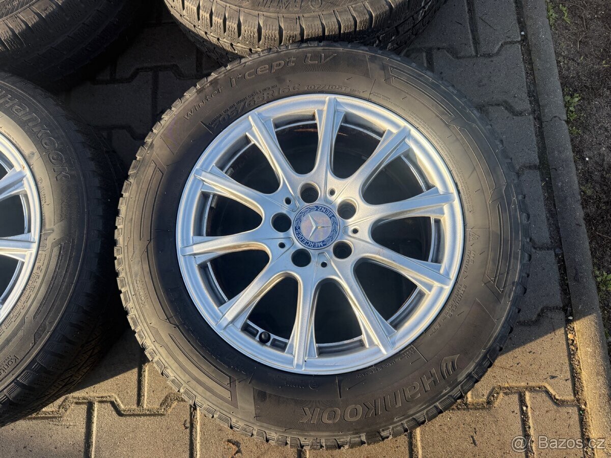 4x al kola 5x112 16 + pneu zimní 205/65 R16C - 5