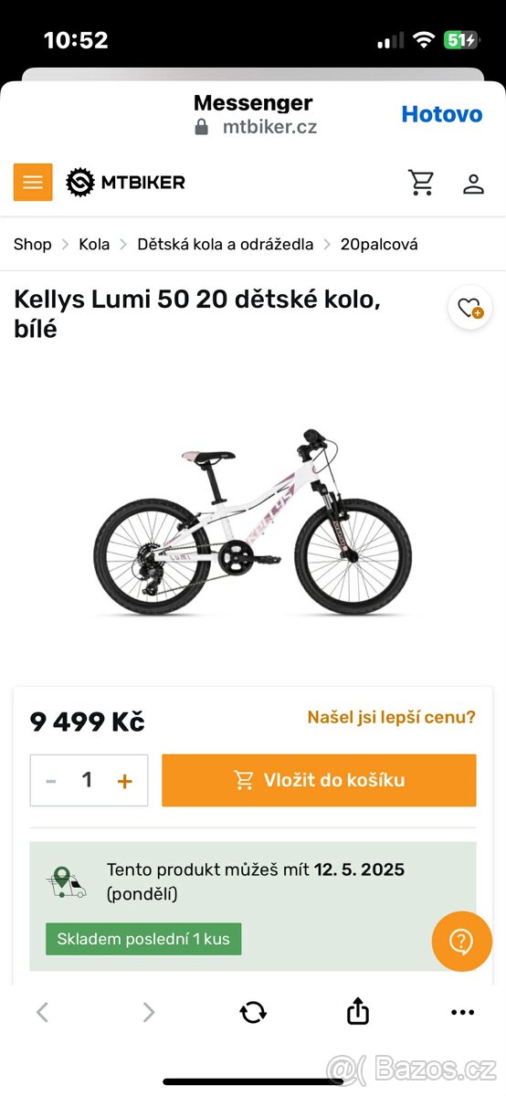 Kellys Lumi 50 vel. 20 - 5