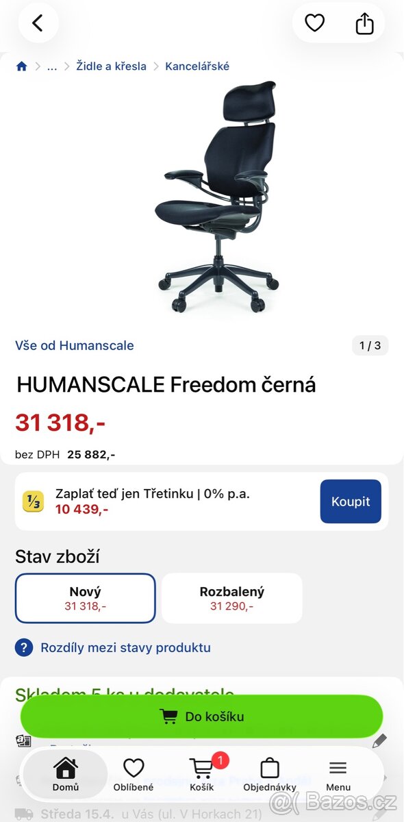kancelářská židle Humanscale Freedom - 5