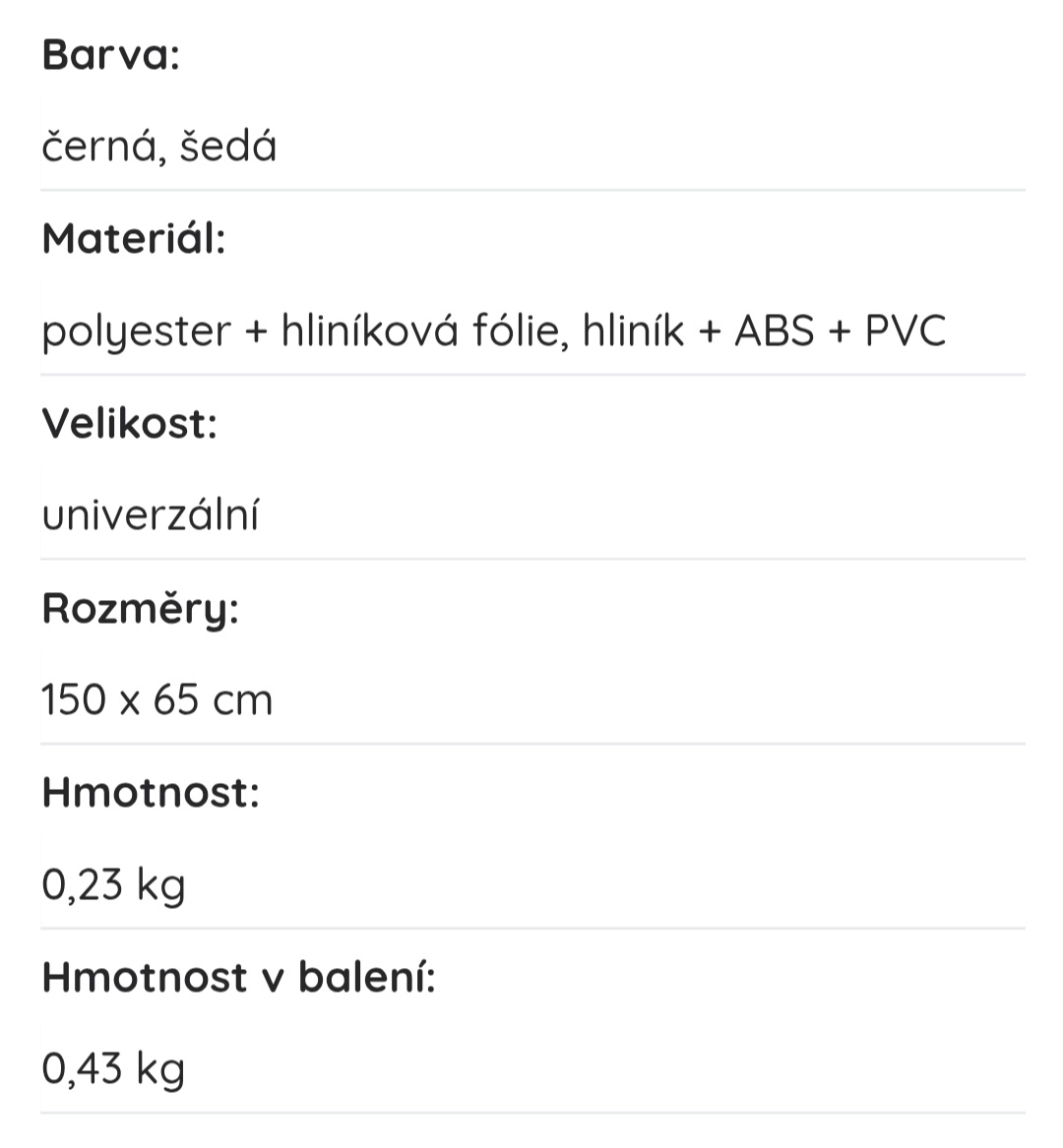 Sluneční clona roletka (nová) - 5