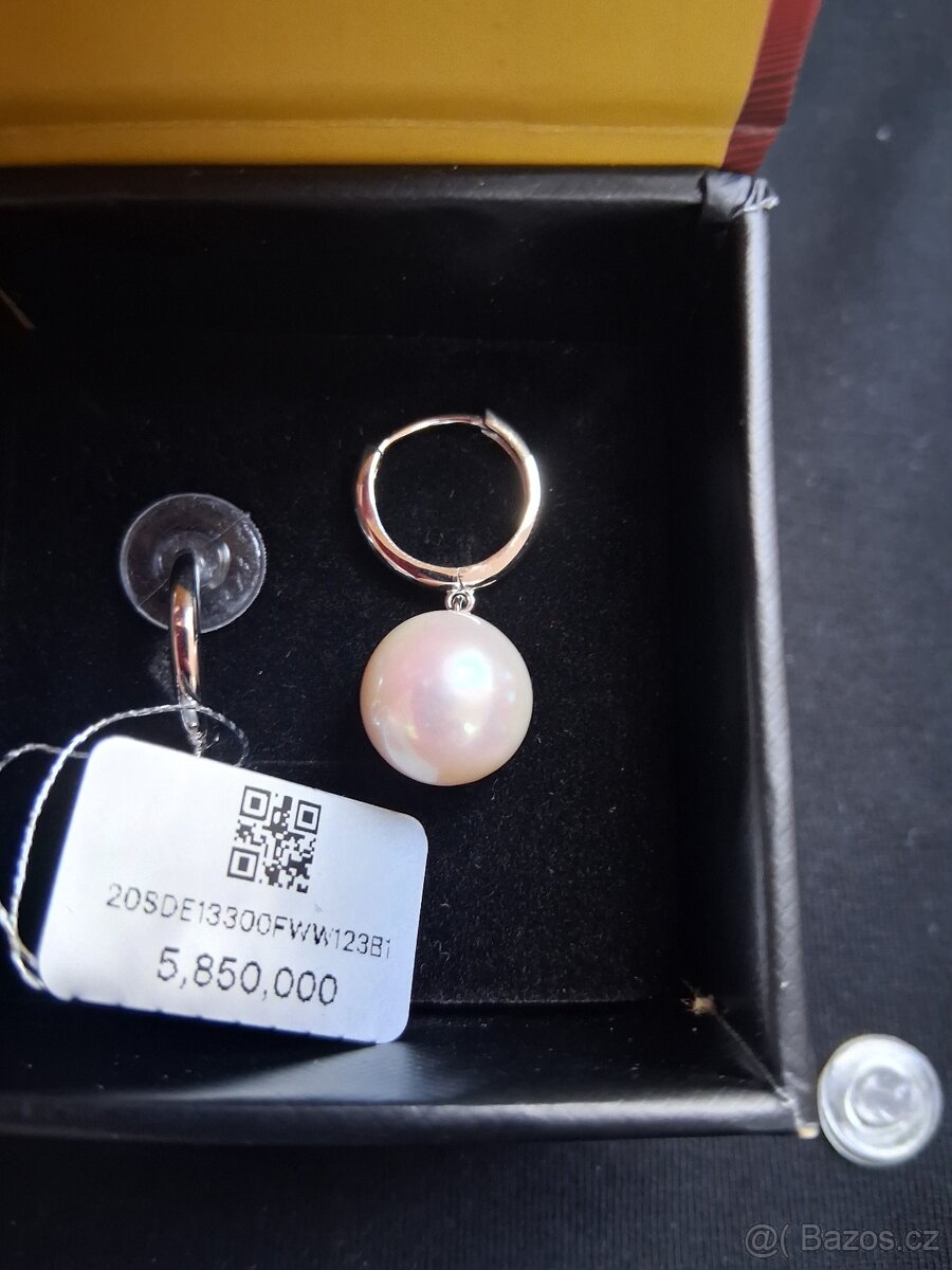 Naušnice s přírodní perlou nové - 5