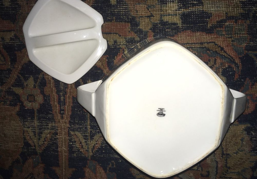 Bílá terina polévková mísa Epiag DF Czechoslovak - 5