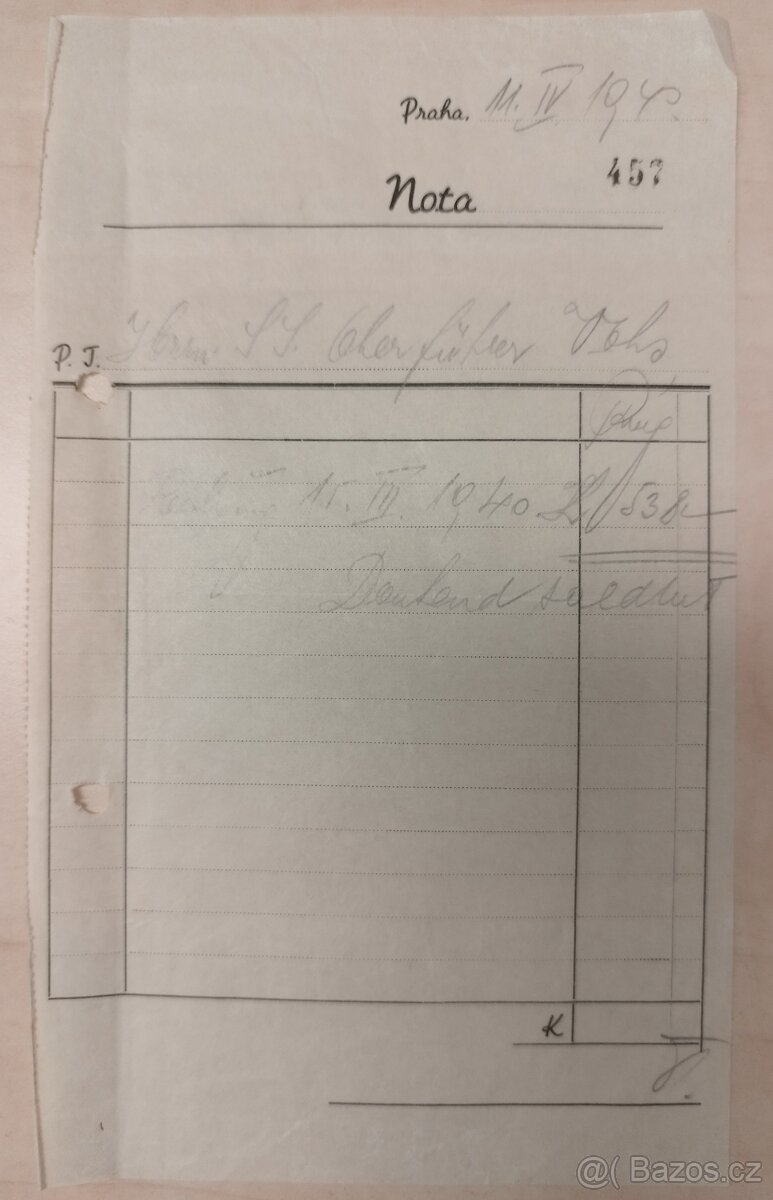 DOKUMENTY PO GENERÁL SS BERNHARD VOSS 1 - 5