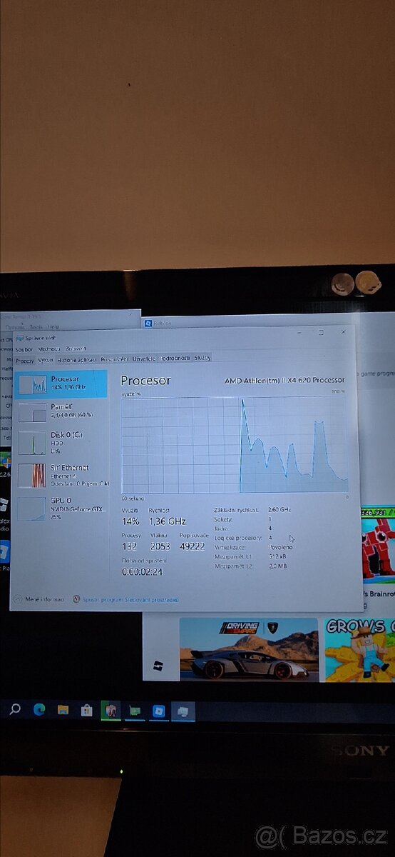 Set zakladni deska procesor 4jadro AM3 a ram 4gb - 5