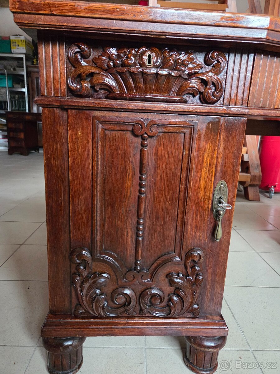 Starožitný psací stůl - 5