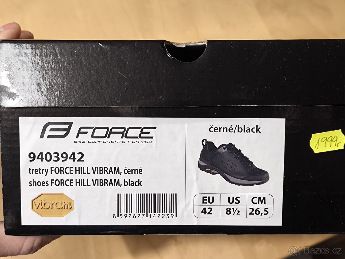MTB tretry Force Hill Vibram černé vel.42 - 5