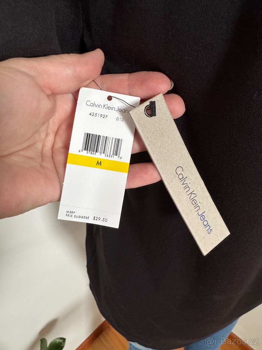 Černé tričko Calvin Klein Jeans vel. M - 5