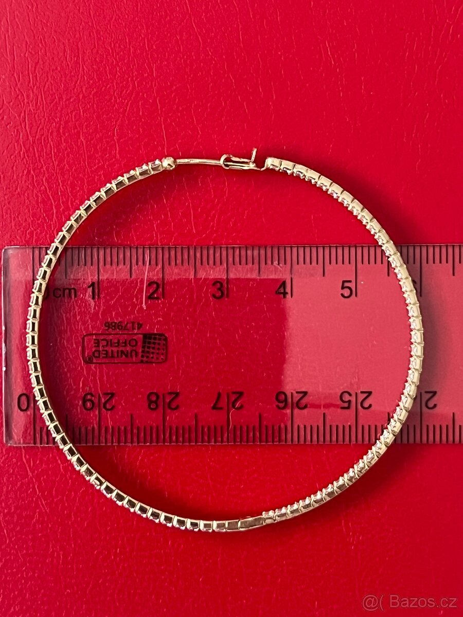 Zlato / zlaté náušnice kruhy italy 14 karátu - 5