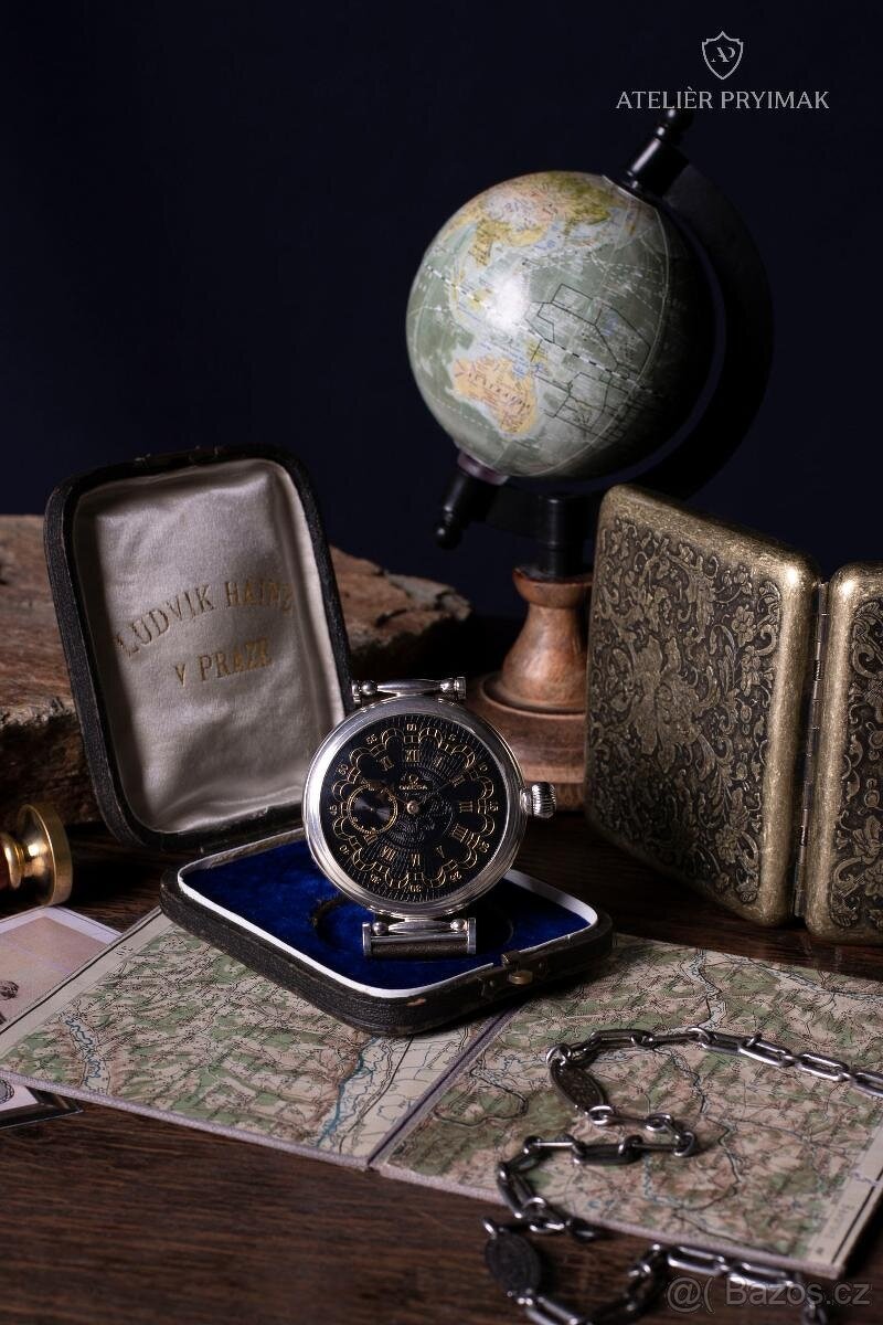 Starožitné švýcarské stříbrné hodinky OMEGA 1900 - 5