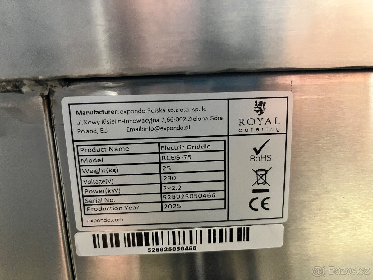 Elektrická grilovací deska RCEG-75 - 5