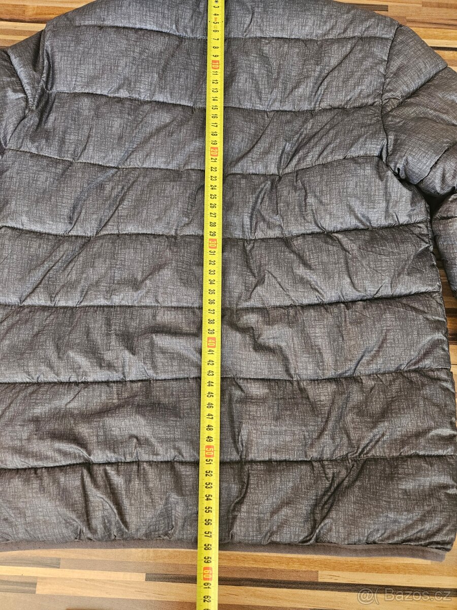 Tmavě šedá zateplená bunda, vel. 158 - 5